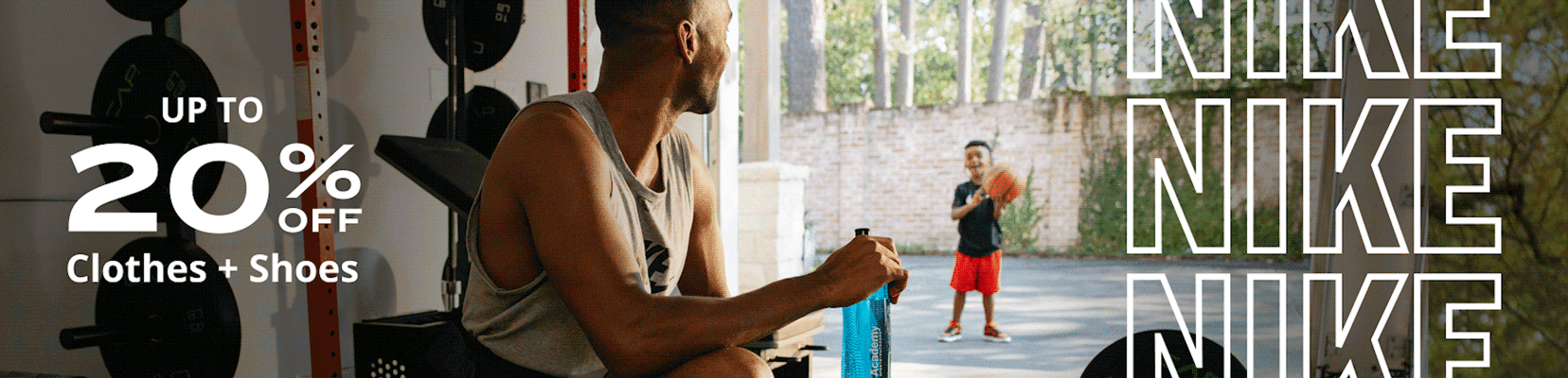 Up to 20% Off Nike Clothes + Shoes.